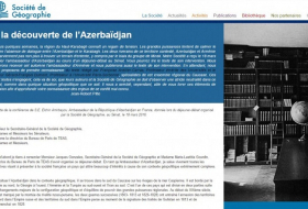 La Société de Géographie publie sur son site la conférence de l’ambassadeur d’Azerbaïdjan en France
